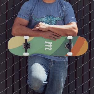 Rainbow Minimalist Stripes Handmade Skateboard