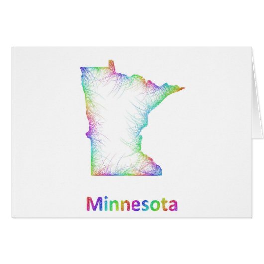 Rainbow Minnesota map (Front Horizontal)