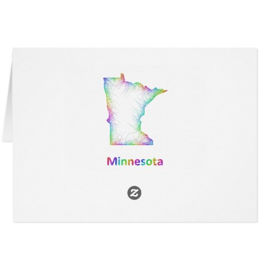Rainbow Minnesota map (Back Horizontal)