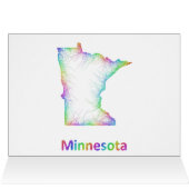 Rainbow Minnesota map Cards (Inside Horizontal (Top))