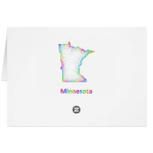 Rainbow Minnesota map Cards (Back Horizontal)