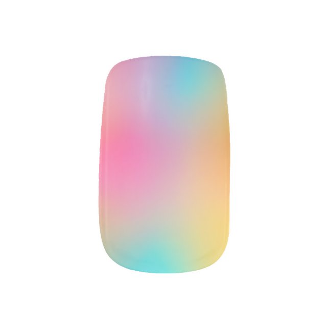 Rainbow Minx Nail Art (Left Thumb)