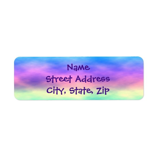 [Rainbow Mist] Colorful Return Address Size Label
