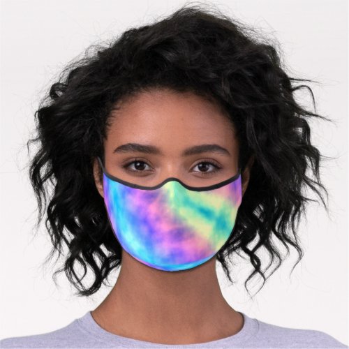 Rainbow Mist Pastel Tie_Dye Premium Face Mask