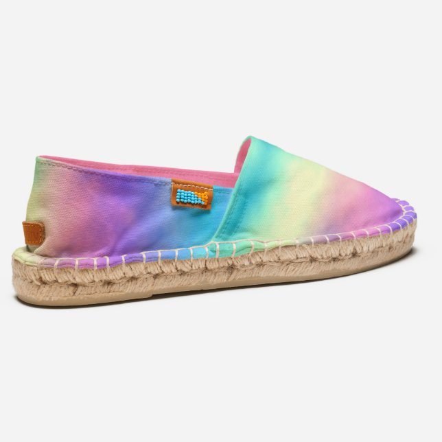 [Rainbow Mist] Pastel Tie-Dye Stripes Espadrilles (Right)