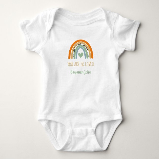 Rainbow Modern Baby Boy Baby Bodysuit (Front)