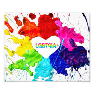 Rainbow Modern Stripe LGBT Photo Print