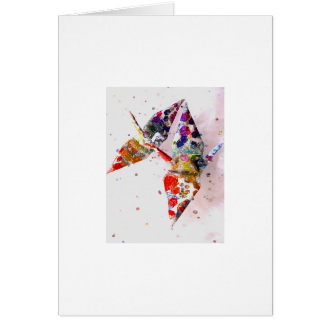 rainbow molecule peace cranes cards (Front)