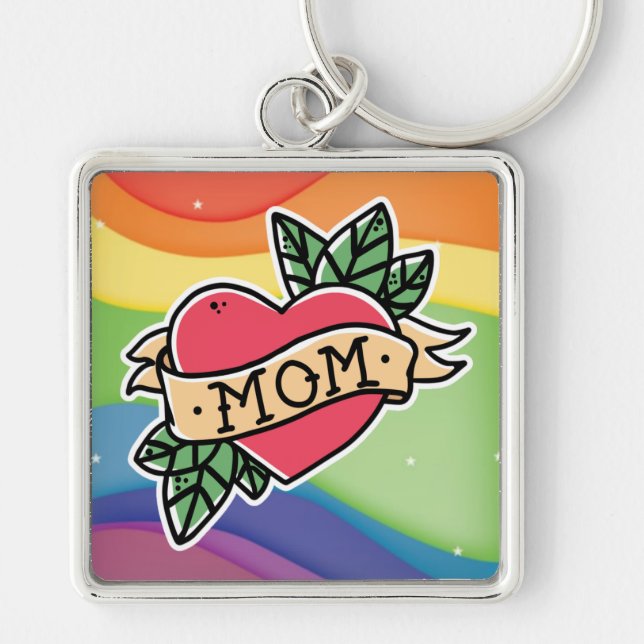 Rainbow Mom Keychain (Front)