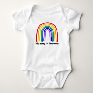 Rainbow Mommy + Mumma baby bodysuit