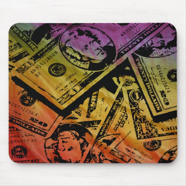 Rainbow Money Mousepad (Front)
