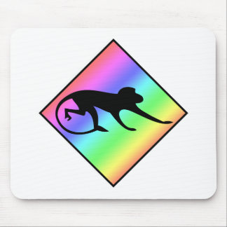 Rainbow Monkey Crossing Mouse Pad