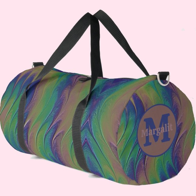 Rainbow Monogram Striped Large Duffel Bag (Creator Uploaded)