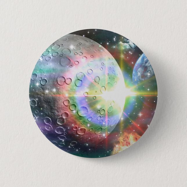 rainbow moon button (Front)