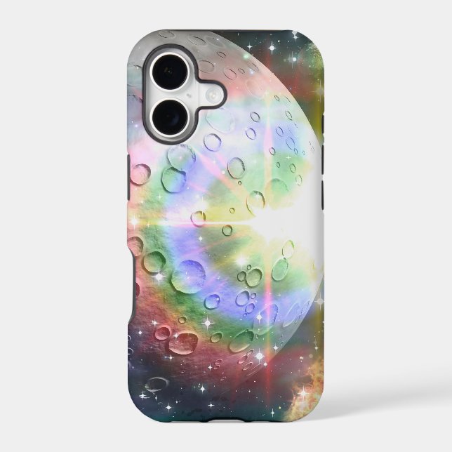 rainbow moon iphone case (Back)