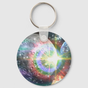 rainbow moon keychain