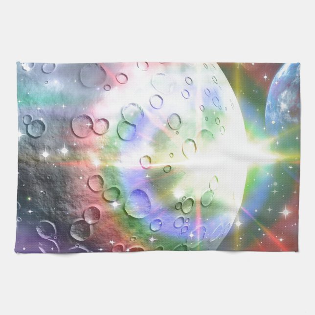 rainbow moon kitchen towel (Horizontal)