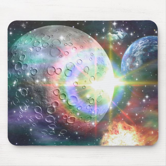 rainbow moon mouse pad (Front)