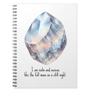 Rainbow Moonstone Moon Energy Crystal Spell Magic Notebook