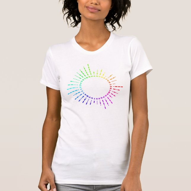 Rainbow Morse Code T-Shirt (Front)