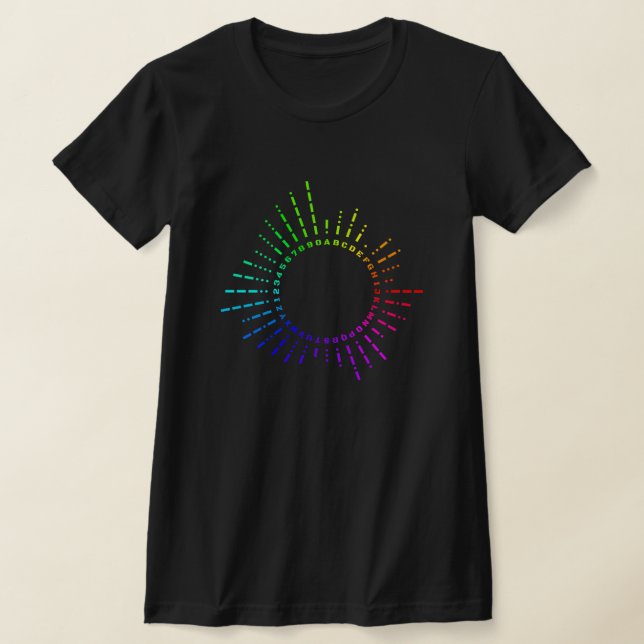 Rainbow Morse Code T-Shirt (Laydown)