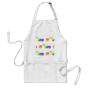 Rainbow Mortocycle Adult Apron
