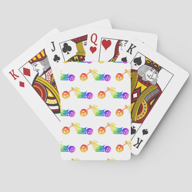 Rainbow Mortocycle Poker Cards (Back)