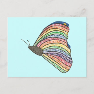 Rainbow Mosaic Butterfly Postcards