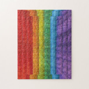 Rainbow Mosaic Gay Pride Flag Jigsaw Puzzle