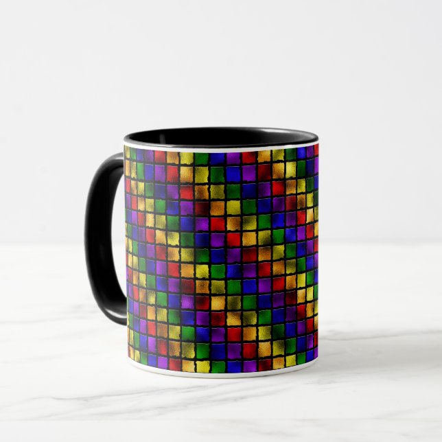 Rainbow Mosaic Mug (Front Left)