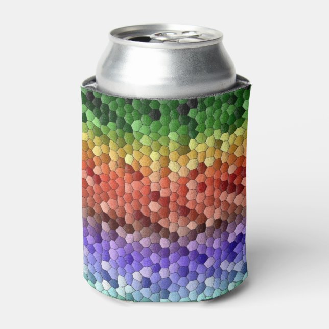 Rainbow Mosaic Pattern Can Cooler (Can Front)