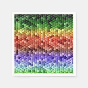 Rainbow Mosaic Pattern Napkins