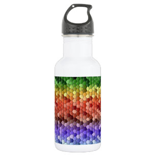 Rainbow Mosaic Pattern Stainless Steel Water Bottle