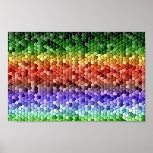 Rainbow Mosaic Poster