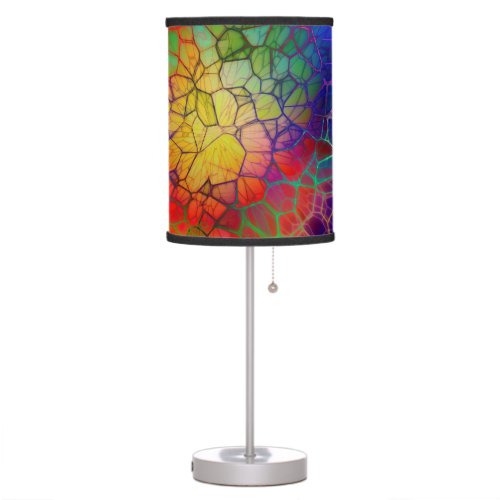 Rainbow Mosaic _Stained Glass Look Table Lamp