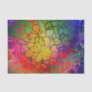 Rainbow Mosaic Stained Glass Look Tissue Paper