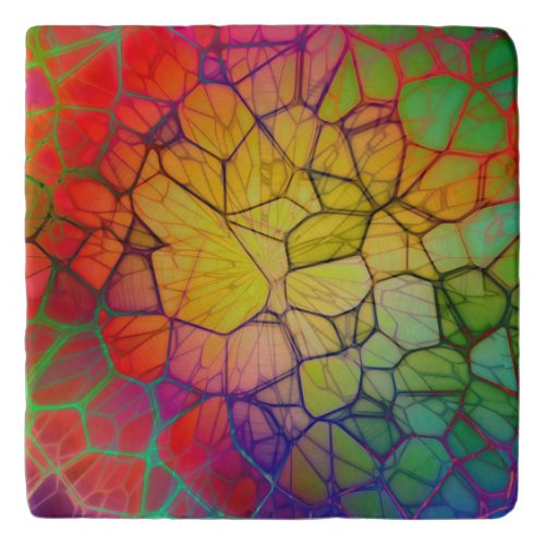 Rainbow Mosaic _Stained Glass Look Trivet