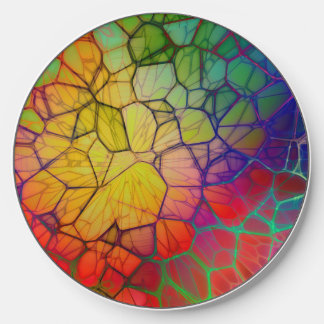 Rainbow Mosaic Stained Glass Look  Wireless Charger