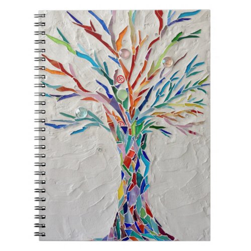 Rainbow Mosaic Tree Notebook