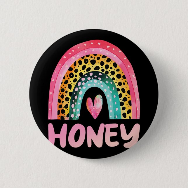Rainbow Mother#39; #39;s Day Love Cute Funny Grand Button (Front)