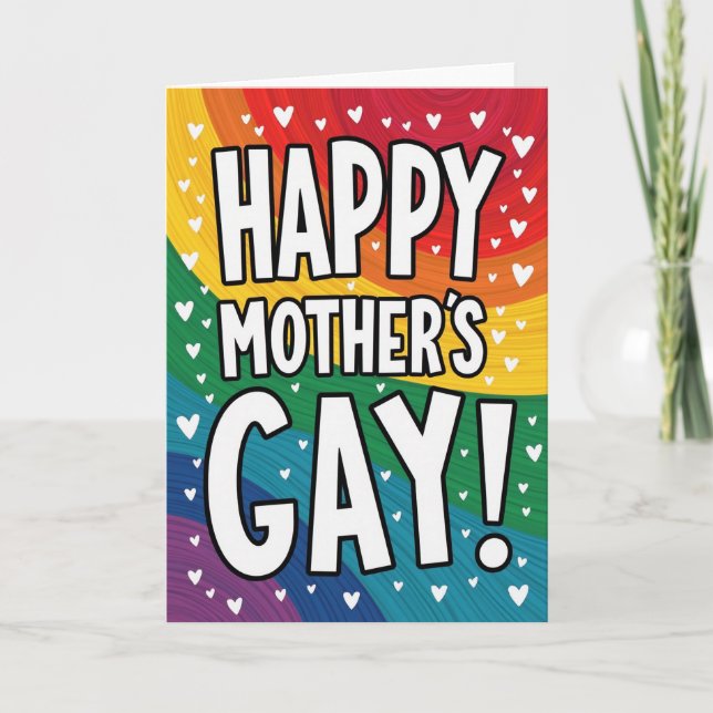 Rainbow Mothers Day Message Card (Front)