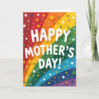 Rainbow Mothers Day Wish Card