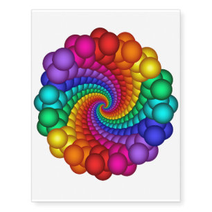 Rainbow Motif Temporary Tattoo