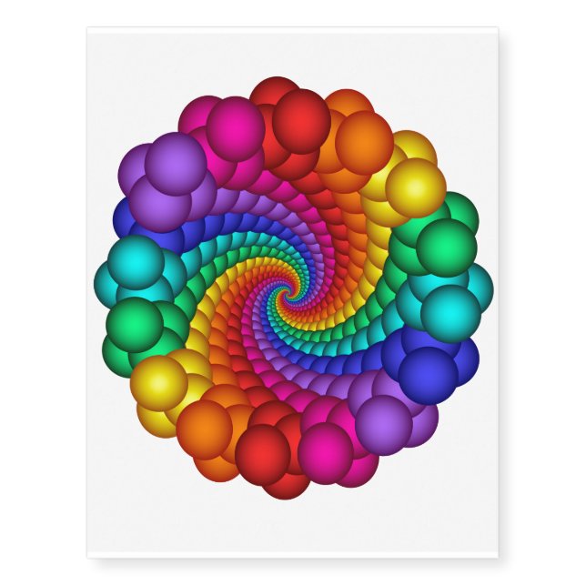 Rainbow Motif Temporary Tattoo (Front)