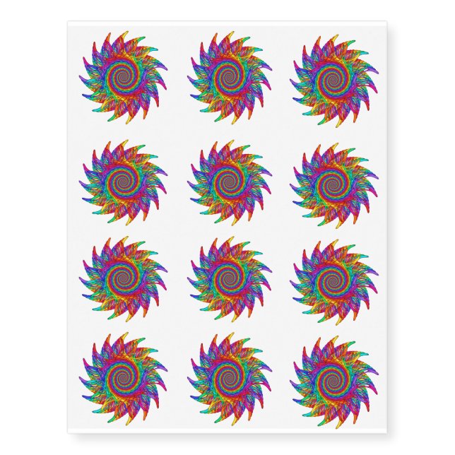 Rainbow Motif Temporary Tattoo (Front)