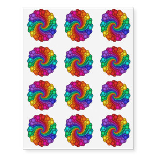 Rainbow Motif Temporary Tattoos