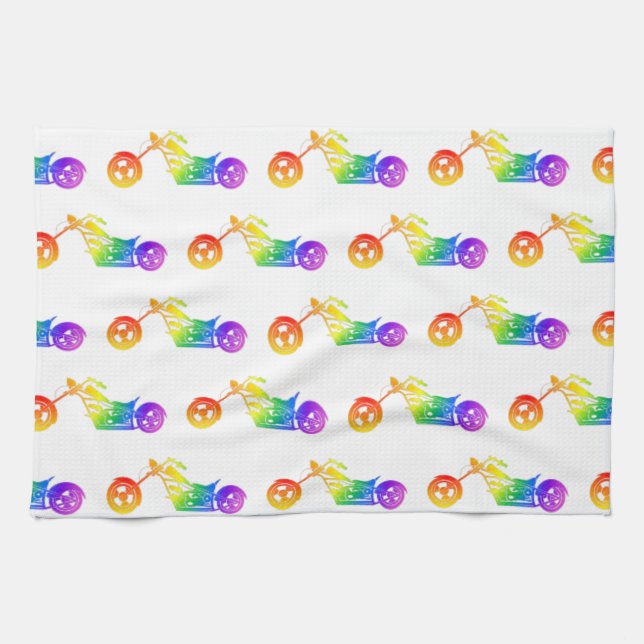 Rainbow Motorcycle Towel (Horizontal)
