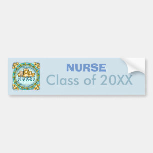 Rainbow motto nurse  bumper sticker