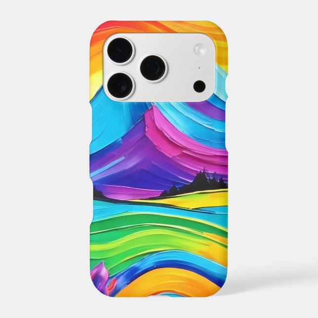 Rainbow Mountain Majesty Art Iphone Case (Back)