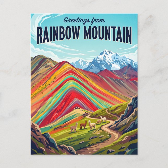 Rainbow Mountain Peru Postcard (Front)
